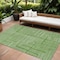 Homeroots 9' X 12' Green And Ivory Geometric Washable Indoor Outdoor Area Rug 600820 - alternate 1