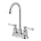 Kingston Brass Double-Handle 4" Centerset High-Arc Bar Faucet, Polished Chrome FB8491DPL - alternate 1