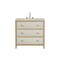 James Martin Vanities Celeste 36" Single Vanity, Sunwashed Oak with Embossed Shagreen, w/ 3 CM Siberian Silestone Top D604-V36-SHG-3SFR - alternate 1