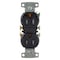 Hubbell Wiring Device-Kellems Straight Blade Receptacle, 5-15R, 15 A, 125V AC, 2 Pole, 3 Wire, Surface Mount, Grounded DR15STBKTR - alternate 3