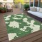 Homeroots 5' X 8' Green And Ivory Abstract Washable Indoor Outdoor Area Rug 614528 - alternate 3
