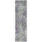 Homeroots 8' Runner Purple and Green Abstract Washable Non Skid Indoor Outdoor Runner Rug 564279 - alternate 3