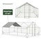 Wrightmaster 10 ft. x 20 ft. x 6.56 ft. Galvanized Wire Chicken Coop w/ Waterproof and Anti-Ultraviolet Cover Wa ZR-184738 - alternate 3