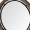 Homeroots 19" Black And Brown Metal And Solid Wood Round Geometric Framed Accent Mirror 376406 - alternate 4