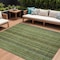 Homeroots 8' X 10' Green Gold And Gray Striped Washable Indoor Outdoor Area Rug 616373 - alternate 1