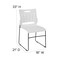 Flash Furniture White Plastic Stack Chair, PK5 5-RUT-2-WH-GG - alternate 6