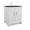 James Martin Vanities Bellshire 30" Single Vanity, Bright White w/ 3 CM Charcoal Soapstone Silestone Top 660-V30-BW-3CSP - alternate 4