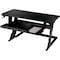 3M Rectangle Sit and Stand Desk, 35.4" W, 23.2" L, 6.2" to 20" H, Black SD60B - alternate 1