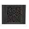 Homeroots 68" Black Solid Wood and Metal Carved Floral Desk With Three Drawers 661245 - alternate 4