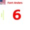 Aacc Self-Adhesive Vinyl Number: 6, Size: 19 in. Color: Red Font: Anders, 1 sticker AACC-Anders-N6-Red-I19x1 - alternate 1