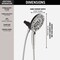 Delta In2ition 5-Spray 1.75GPM Two-In-One Shower Chrome 75585 - alternate 4