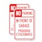 Signmission No Parking in Front of Garage Prohibido Estacionarse, 12'' X 18'' 2 Signs, Heavy Gauge Aluminum, 2PK A-1218-2PACK-23720 - alternate 1