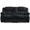 Homeroots 77" Black Manual Reclining Loveseat With Storage 561561 - alternate 1