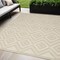 Homeroots 5' X 7' Cream And Beige Geometric Indoor Outdoor Area Rug 556277 - alternate 5