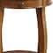 Homeroots 24" Brown Solid Wood Round End Table With Shelf 286303 - alternate 3