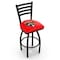 Holland Bar Stool Co 30" Blk Wrinkle Florida Panthers Swivel Bar Stool, Ladder Back L01430FlaPan - alternate 1