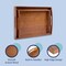 Happimess Elora Set of 2 Handcrafted Nesting Bamboo Breakfast Trays with Handles, Brown TRY5001B-2SET - alternate 3