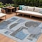 Homeroots 9' X 12' Blue And Gray Geometric Washable Indoor Outdoor Area Rug 618014 - alternate 1