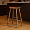 Homeroots 30" Natural Solid Wood Backless Bar Height Bar Chair 632440 - alternate 1