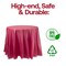 Smarty Had A Party 84 Burgundy Round Disposable Plastic Tablecloths 96 Tablecloths, 96PK 823270-BR-CASE - alternate 2