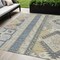 Homeroots 5' X 8' Silver Beige And Gold Aztec Washable Indoor Outdoor Area Rug 598515 - alternate 1