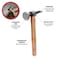 Performance Tool Straight Pein Finishing Hammer, Drop Forged Steel Head Hickory Handle W1010 - alternate 3