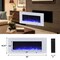 Edendirect 50-in W White Wall mount LED Flat wall Electric Fireplace with Remote Control Included ZR-WM50-WH - alternate 3