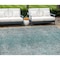 Homeroots 10' X 14' Teal Blue Gray And Charcoal Oriental Washable Indoor Outdoor Area Rug 588845 - alternate 1