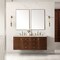 James Martin Vanities Amberly 60" Double Vanity, Mid-Century Walnut, w/ 3 CM Tajnar Eclos Top w/FreePower Wireless Charger 670-V60D-WLT-FTJR - alternate 4
