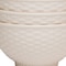 Homeroots White Four Piece Weave Stoneware Service For Four Bowl Set 483501 - alternate 3