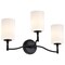 Nuvo Liam, 3 Light Vanity, Matte Black, White Opal Glass 60/8213 - alternate 5