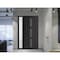 Vdomdoors Front Exterior Prehung Metal-Plastic Door Frosted Glass / MANUX 8112 Matte Black / Office Commercia MANUX8112EXD-BLK-W32+16xH80-LH-I - alternate 3
