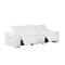 Homeroots 107" White Italian Leather Reclining Metal USB Sofa 720290 - alternate 3