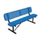Leisure Craft 6' Standard Bench With Back, Perforated Metal, Portable, Blue B6WBP-PERF-BLUE - alternate 1