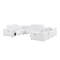 Homeroots White Leather Modular U Shaped Eight Piece Corner Sectional 643958 - alternate 2