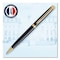Waterman Hemisphere Ballpoint Pen, Retractable, Medium 1 mm, Blue Ink, Black Lacquered/23-Karat Gold Barrel S0920670 - alternate 4