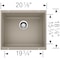 Blanco Precis SILGRANIT 21in Single Bowl Undermount Kitchen Sink - Truffle 517677 - alternate 2