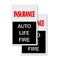 Signmission Insurance Auto Life Fire, Vinyl Decals Only 24 Inch x 36 Inch, Vinyl Decal, 2PK DSB-2436-2PACK-Insurance Auto Life Fire - alternate 1