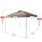 Crown Shade Crown Shade One Touch 150D Polyester Regal 100 Canopy 9.1 ft. H X 10 ft. W X 10 ft. L RM100E-G5 - alternate 3