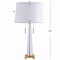 Jonathan Y Zoe 29.5" 2-Light Crystal LED Table Lamp, Clear/Brass Gold JYL2018A - alternate 6