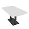 Skutchi Designs Arc Rectangle Meeting Room Table, 36 in W, 60 in L, White HAR-AREC-36x60-DOU.BK-WA7976 - alternate 1