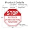 Signmission Stop No Truck Drivers Beyond This P, 10 Inch X 10 Inch, Aluminum Metal Signs OC-A-10-266 - alternate 3