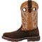 Georgia Boot Men's Waterproof Western Work Boot, 10 M, Alloy Toe, 11 in H, Brown/Orange, GB00672 GB00672 - alternate 3