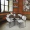 Regency Round Kahlo Breakroom Table W/ 4 Zeng Stack Chairs, 42 in W, 42 in L, Neo Walnut TPL42RNDNWBK44GY - alternate 3