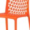 Homeroots Set of Two Orange Heavy Duty Plastic Outdoor Stacking Dining Chairs, 2PK 565271 - alternate 5
