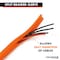 Kable Kontrol Wrap Around Cable Sleeving, 3/4 in Inside Dia., 10 ft, Halogen Free Polyester, Orange BSSCE0.75-OR-10 - alternate 5