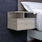 Homeroots 12" Gray Wood One Drawer Floating Nightstand 543697 - alternate 5