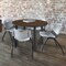 Regency Round Kee Breakroom Table W/ 4 M Stack Chairs, 42 in W, 42 in L, Neo Walnut TB42RNDNWBPBK47GY - alternate 3