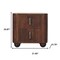 Homeroots 21" Brown Solid Wood Distressed Two Drawer Nightstand 712843 - alternate 4