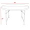 Regency Trestle 4 ft Round Folding Table and 4 Chairs Set, Blow Mold Plastic, Steel Frame, White TBM48RNDWH42WH - alternate 4